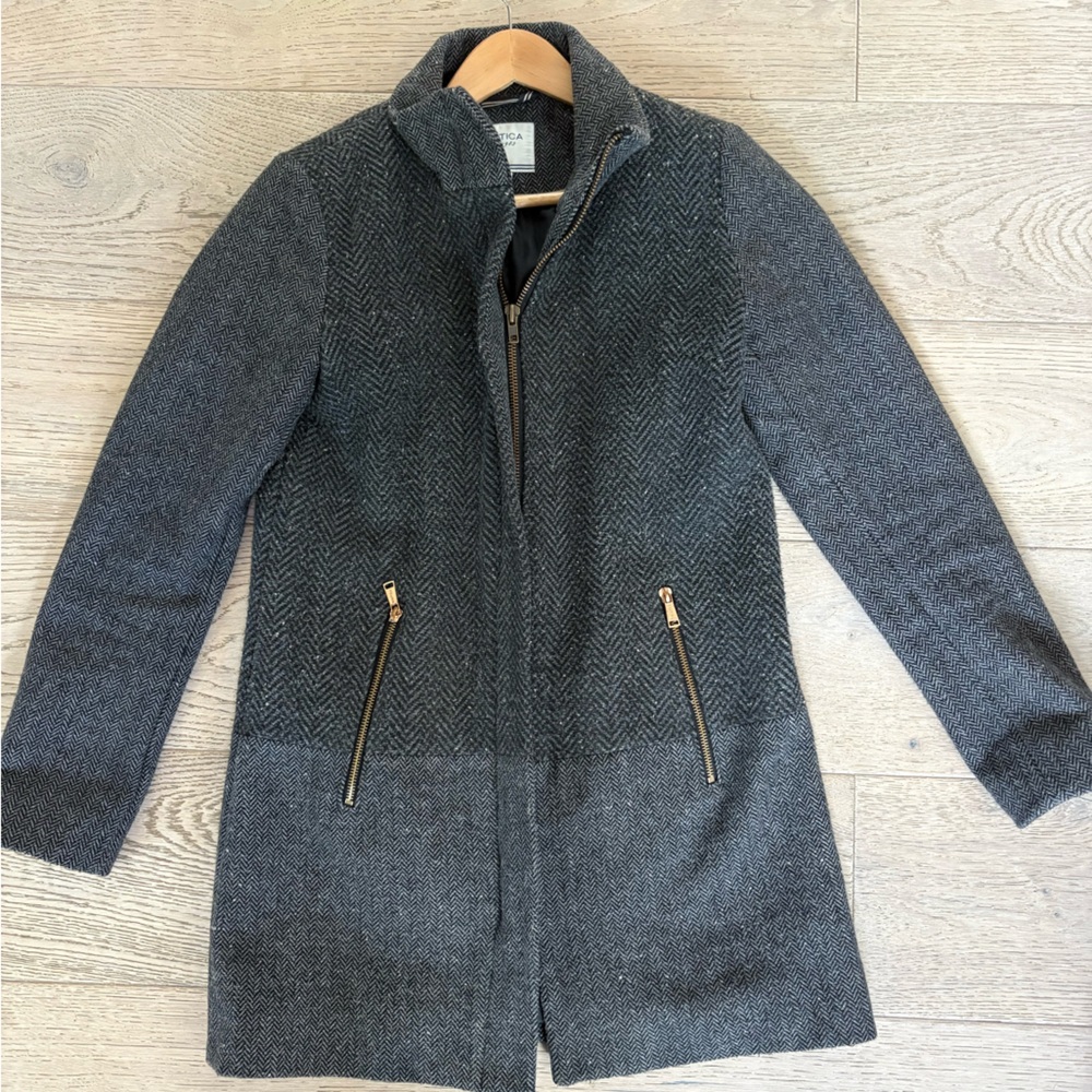 Women’s nautical herringbone coat